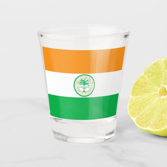 Copo De Shot Bandeira da cidade de Miami (Frente)