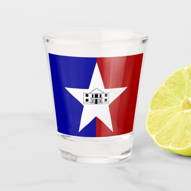 Copo De Shot Bandeira da cidade de San Antonio (Frente)
