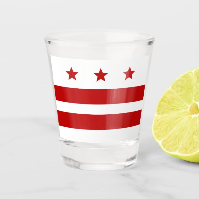 Copo De Shot bandeira da cidade de Washington D.C. (Frente)