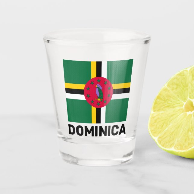 Copo De Shot Bandeira da Domínica (Frente)