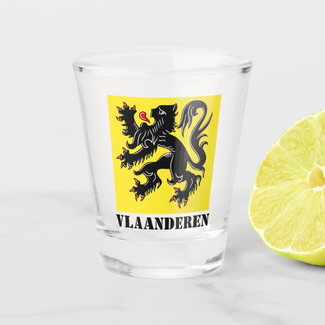 Copo De Shot Bandeira da Flandres (Frente)