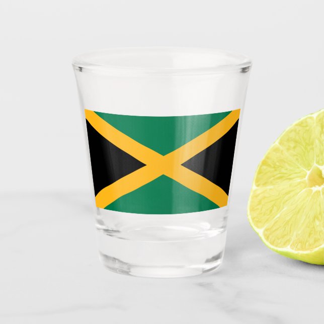Copo De Shot Bandeira da Jamaica  (Frente)