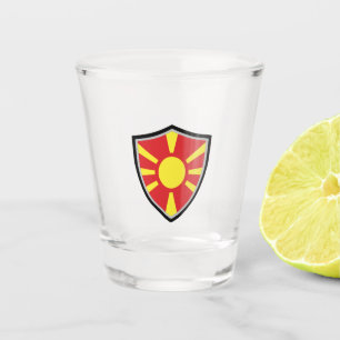 Copo De Shot Bandeira da Macedônia do Norte