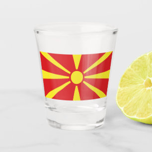Copo De Shot Bandeira da Macedônia do Norte