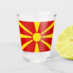 Copo De Shot Bandeira da Macedônia do Norte