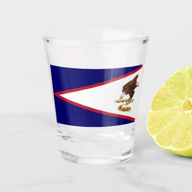 Copo De Shot Bandeira da Samoa Americana (Frente)