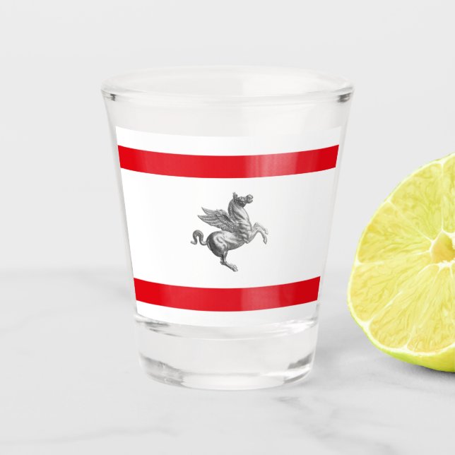 Copo De Shot Bandeira da Toscana (Itália) (Frente)