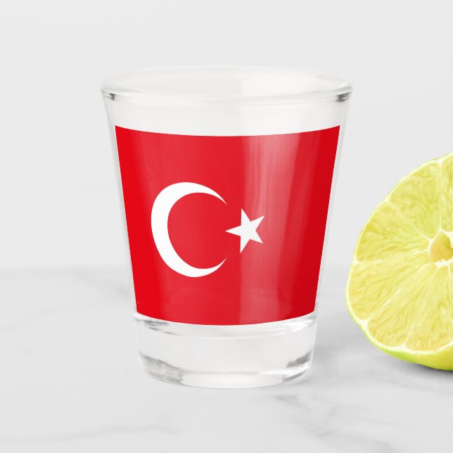 Copo De Shot Bandeira da Turquia (Frente)
