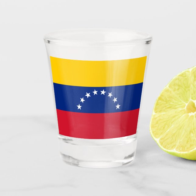 Copo De Shot Bandeira da Venezuela (Frente)