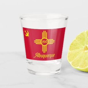Copo De Shot Bandeira de Albuquerque (Novo México)