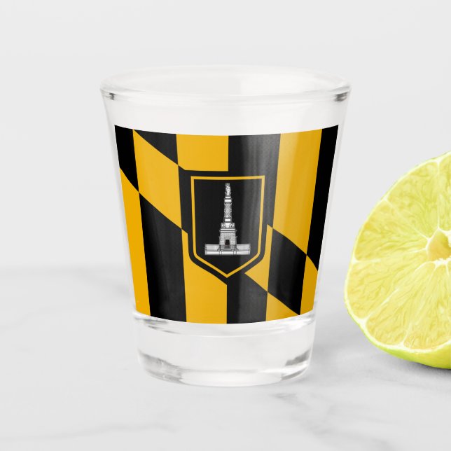 Copo De Shot Bandeira de Baltimore (Frente)