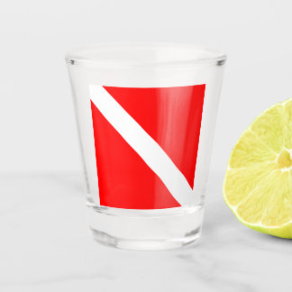 Copo De Shot Bandeira de Mergulho Mergulhador Mergulhador Abaix