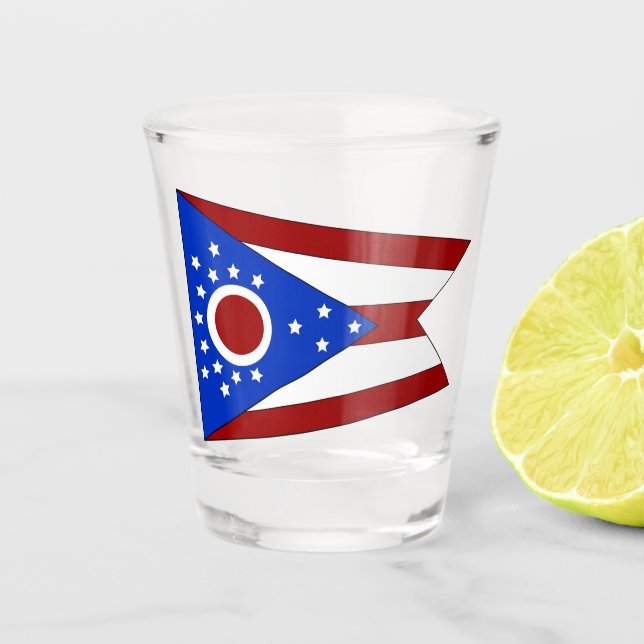 Copo De Shot bandeira de Ohio (Frente)