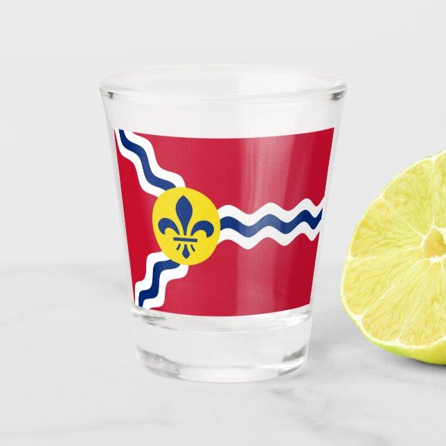 Copo De Shot Bandeira de Rua Louis (Missouri) (Frente)