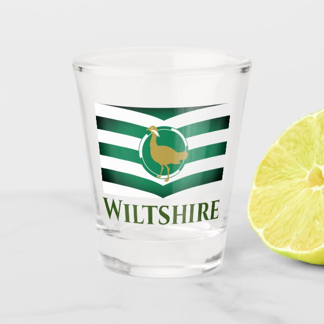 Copo De Shot Bandeira de Wiltshire - ENGLAND (Frente)