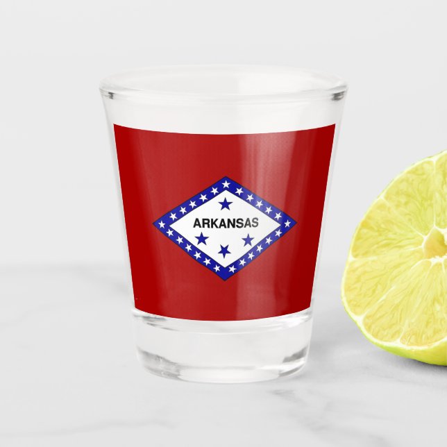 Copo De Shot bandeira do Arkansas (Frente)