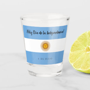 Copo De Shot Bandeira do Dia da Independência da Argentina