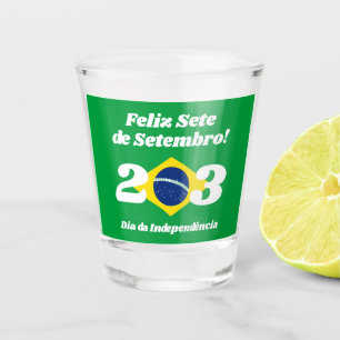 Copo De Shot Bandeira do Dia da Independência do Brasil