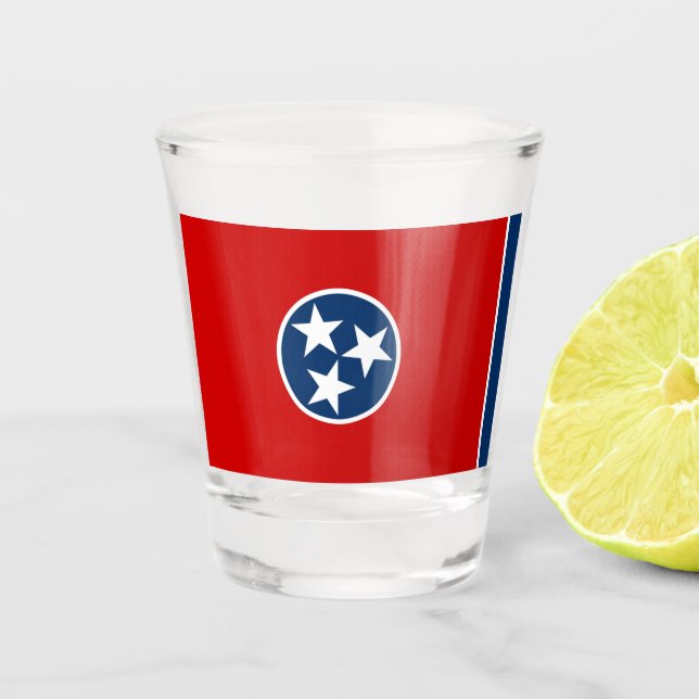 Copo De Shot Bandeira do Estado do Tennessee (Frente)