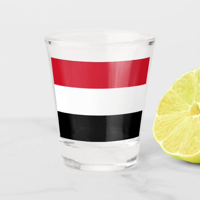 Copo De Shot Bandeira do Iémen (Frente)