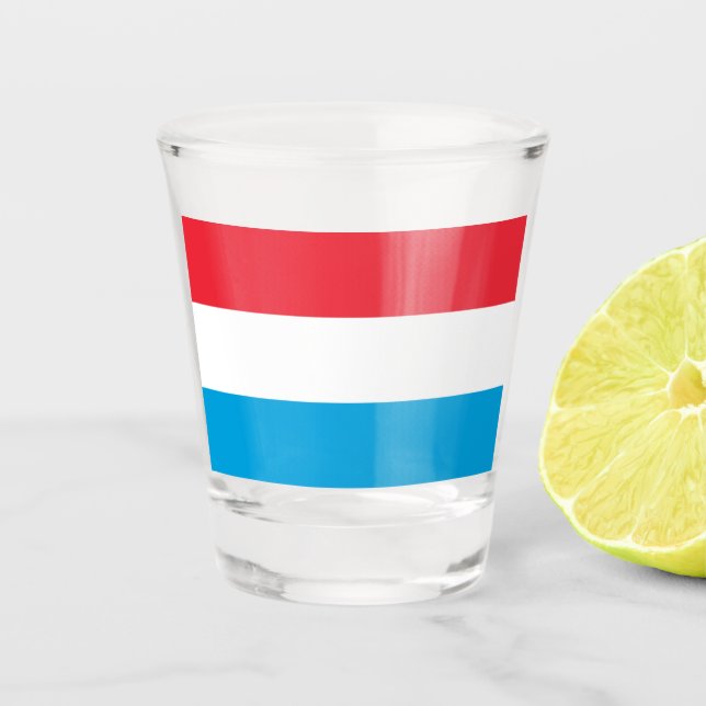 Copo De Shot Bandeira do Luxemburgo (Frente)