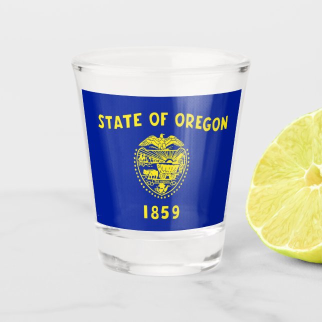 Copo De Shot bandeira do Oregon  (Frente)