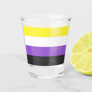 Copo De Shot Bandeira do Orgulho Não Binário SlipperyJoe's amar