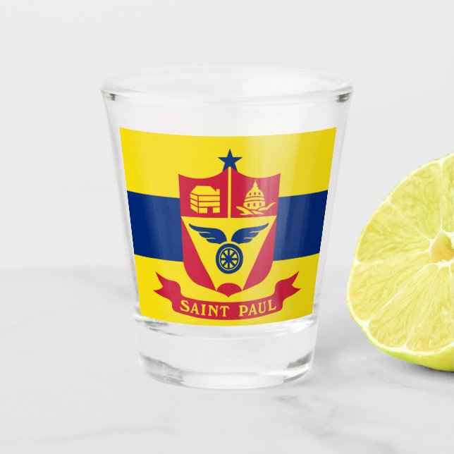 Copo De Shot Bandeira do Santo Paul (Minnesota) (Frente)