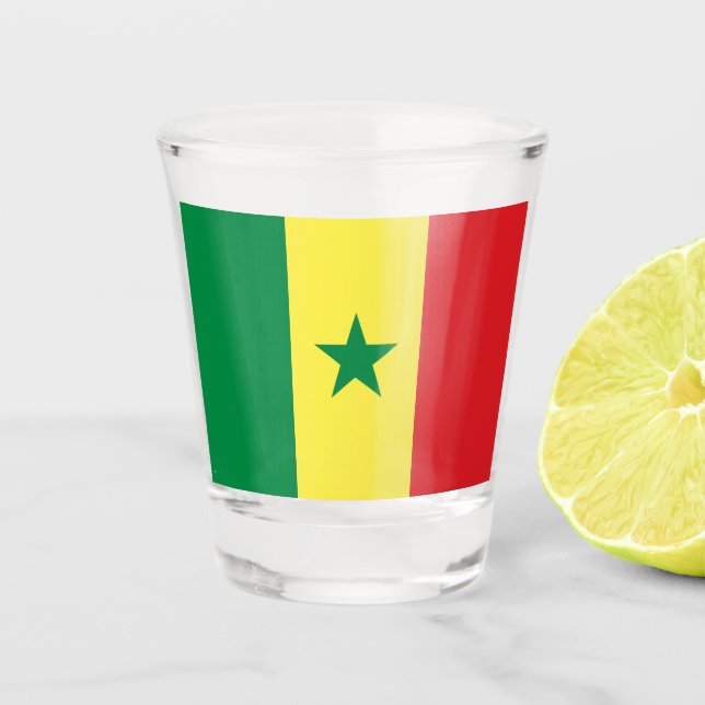 Copo De Shot Bandeira do Senegal (Frente)