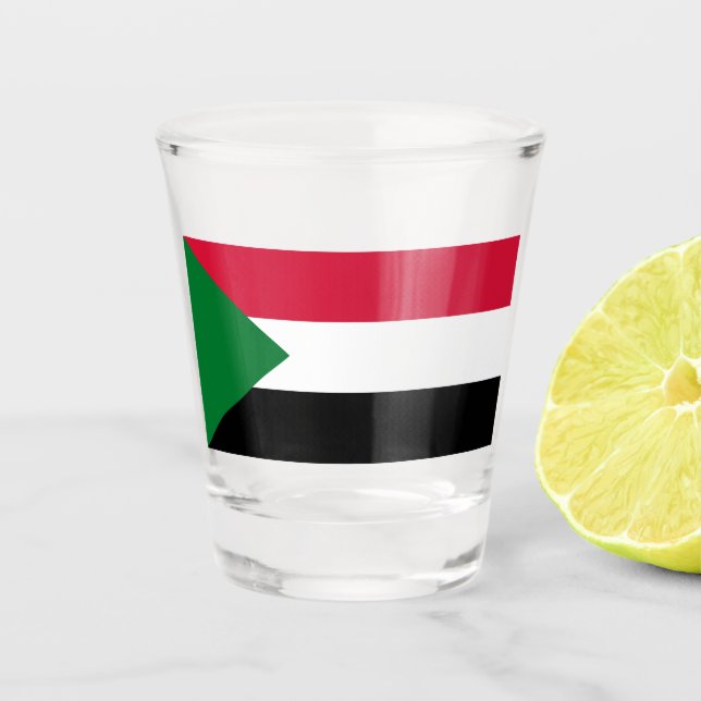 Copo De Shot Bandeira do Sudão (Frente)