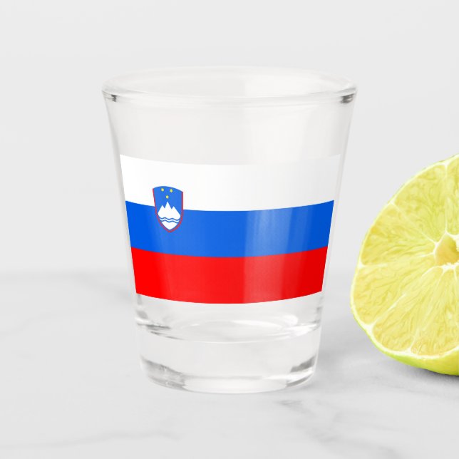 Copo De Shot Bandeira eslovena (Frente)