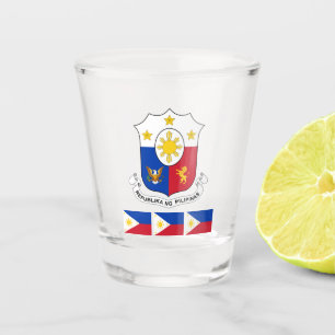 Copo De Shot Bandeira filipina e país patriota atirado