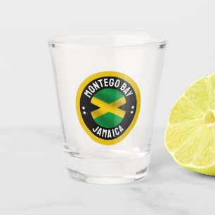 Copo De Shot Bandeira jamaicana de Montego Bay Jamaica
