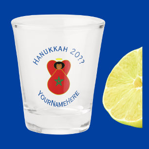 Copo De Shot Bandeira Marroquina do Anjo de Hanukkah Personaliz