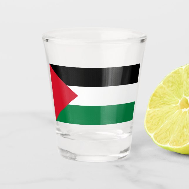 Copo De Shot Bandeira Palestiniana (Palestina) (Frente)
