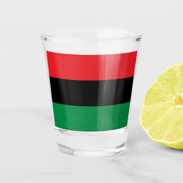 Copo De Shot Bandeira Pan-Africana UNIA (Frente)