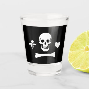 Copo De Shot Bandeira Pirata Stede Bonnet Jolly Roger