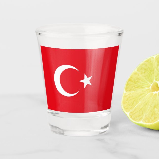 Copo De Shot Bandeira Turca (Turquia) (Frente)