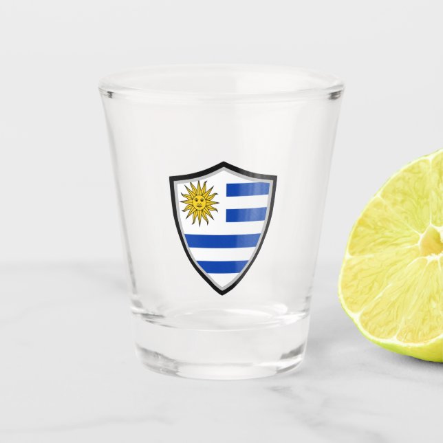 Copo De Shot bandeira uruguaia (Frente)
