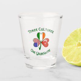 Copo De Shot Bandeiras turcas irlandesas americanas Shamrock Pe
