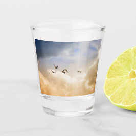 Copo De Shot Bando de Aves em Voo