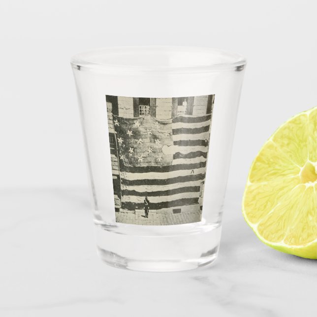 Copo De Shot Banner estrelado por estrelas: bandeira americana  (Frente)