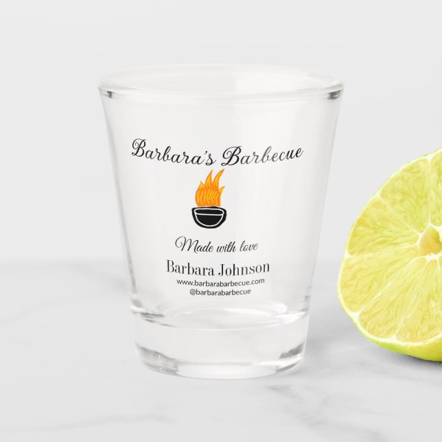 Copo De Shot Barbecue restaurante cozinha social media site n (Frente)