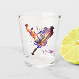 Copo De Shot Baseball no Fogo.