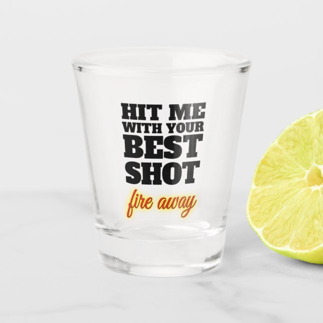 Copo De Shot Bata-me com seu melhor vidro de tiro (Frente)