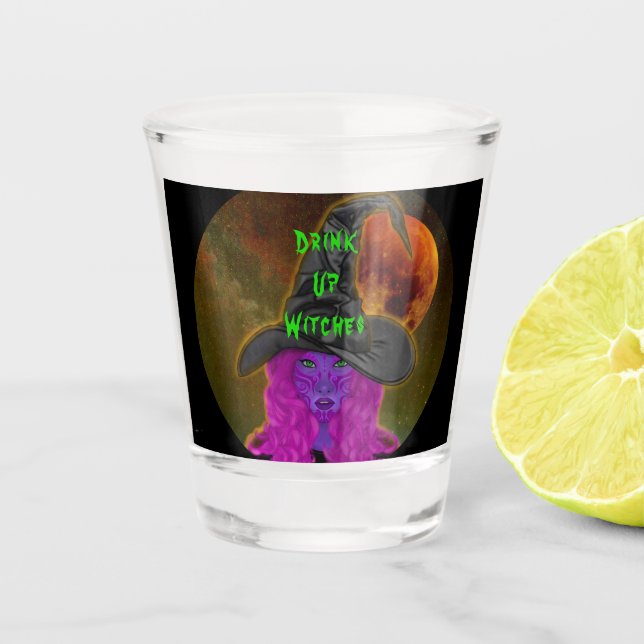 Copo De Shot Beba Bruxas Halloween  (Frente)