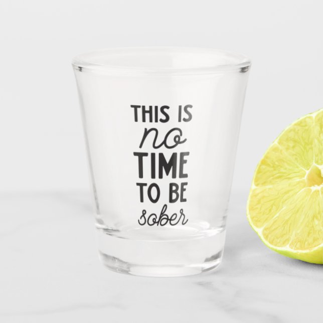 Copo De Shot bebendo de arte engraçado sóbrio (Frente)