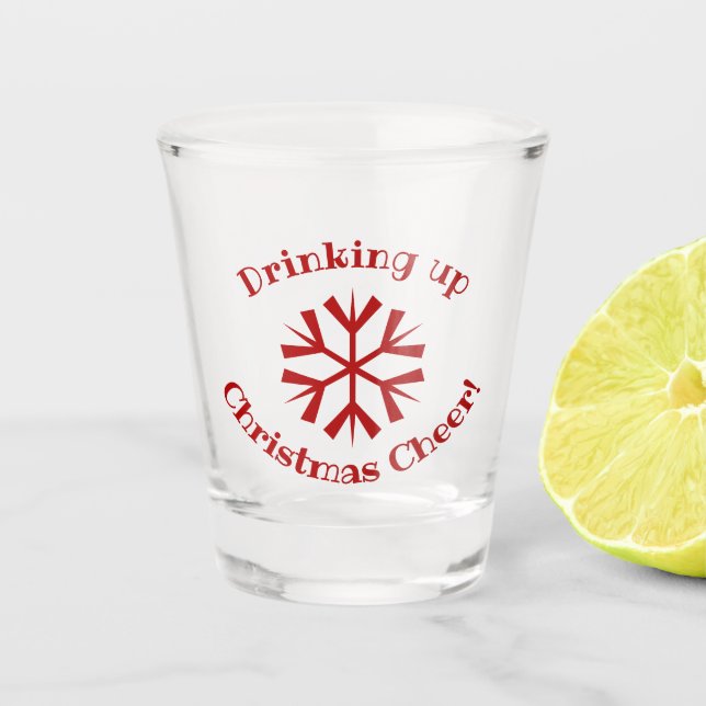 Copo De Shot Bebendo de Natal (Frente)