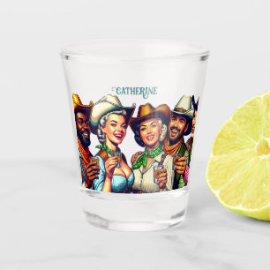 Copo De Shot Bebendo Personalizado De Amigos De Cowboy De Cowbo