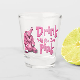 Copo De Shot Bebida 'até que você vir o elefante cor-de-rosa